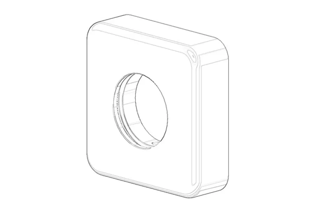 DORNBRACHT Rosette ERSATZTEILE 092796007 63 x 63 x 18 mm Weiß matt, 092796007-10 Galeriebild 1